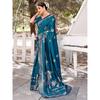 Leriya Fashion Damen Reiner Jacquard Banarasi Kanjivarm Baumwollseide Sari mit Blusenteil Sari für Damen ( )