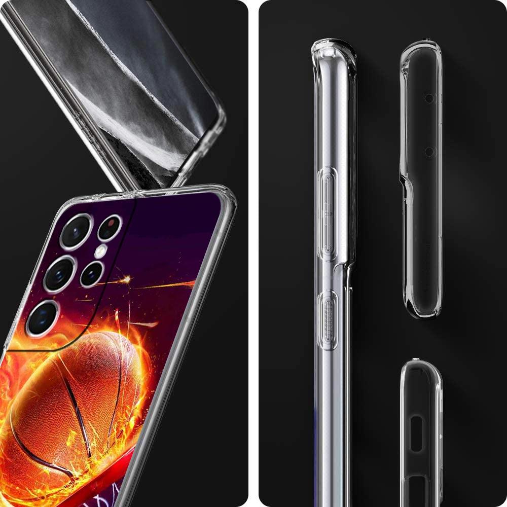 Husă Telefon Număr Coș de Baschet Pentru Samsung Galaxy S22 5G S20 Ultra S21 FE 5G S10E S9 S8 S10 Plus Note 20 10 Husă Transparentă