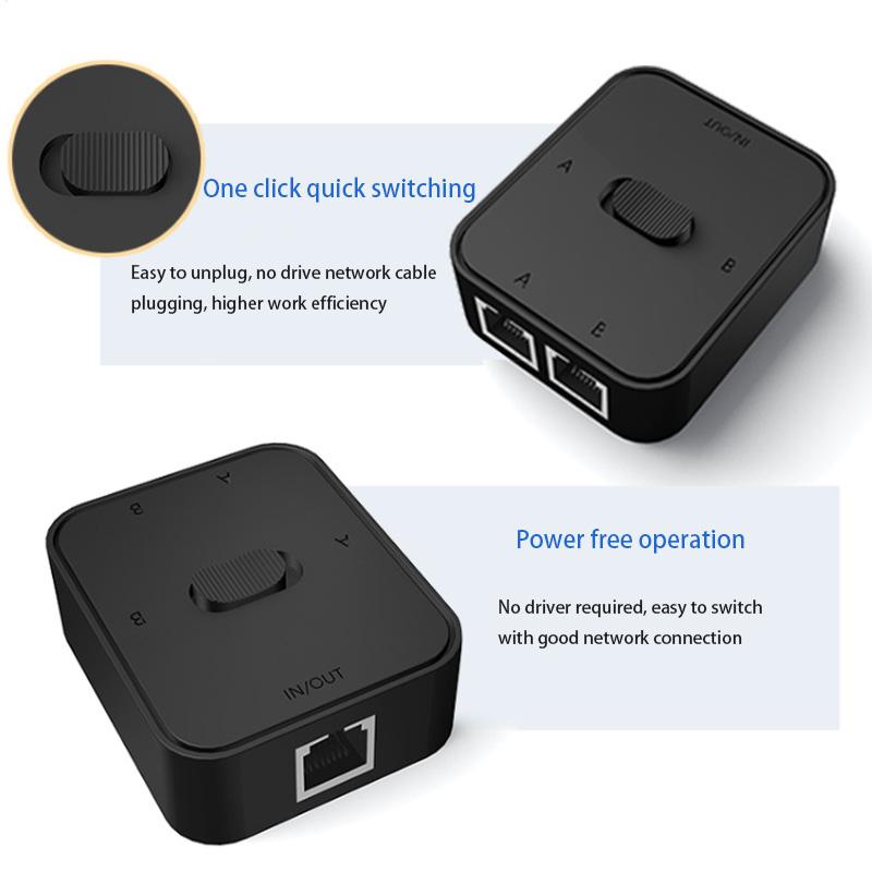Przedłużacz kabla Rozdzielacz Internetu 10000Mbps Gigabitowy Przełącznik Sieciowy Rozdzielacz Sieciowy 2 wejścia 1 wyjście/1 wejście 2 wyjścia Adapter LAN RJ-45 Hub RJ45 Przełącznik Ethernet