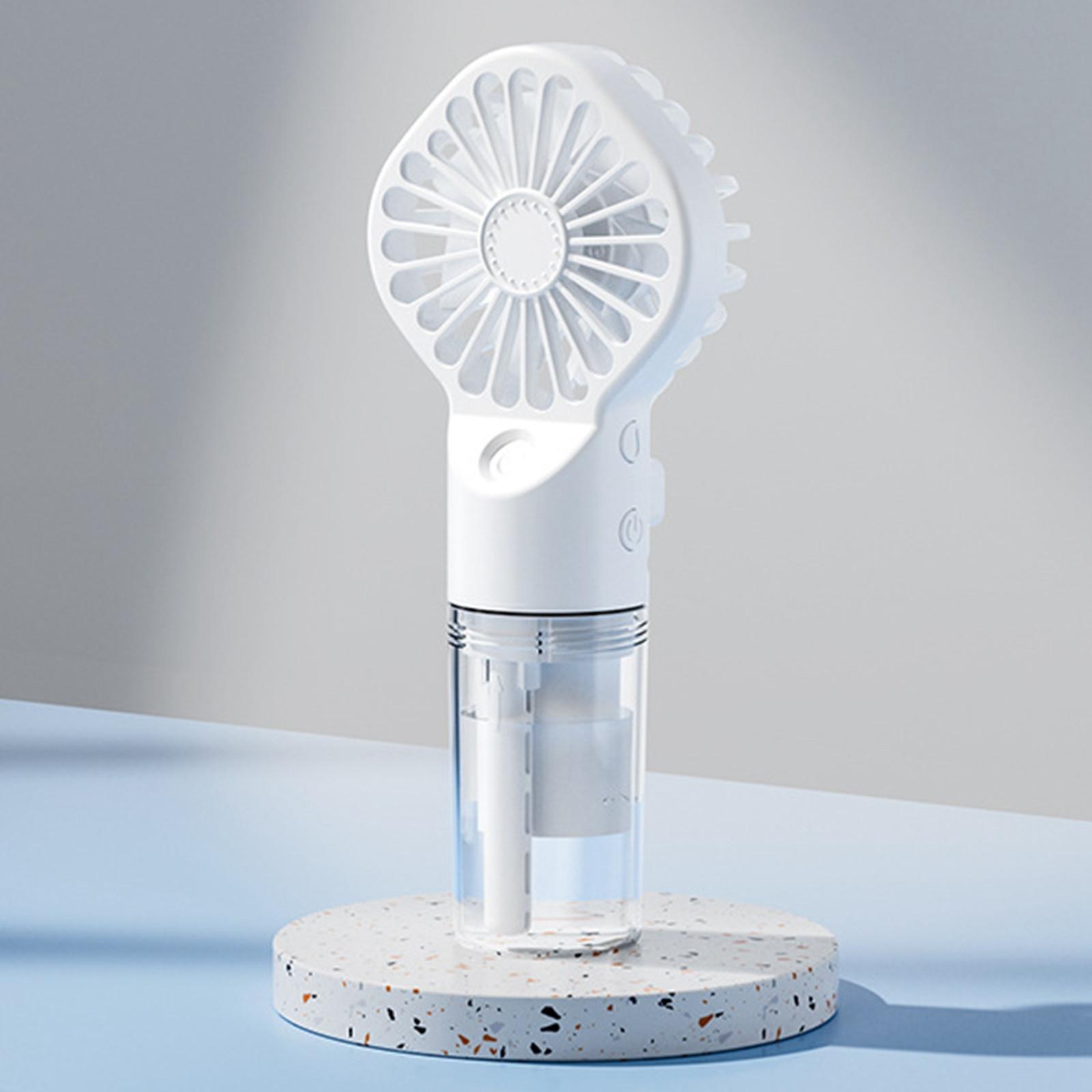 

Ручной вентилятор Карманный вентилятор Перезаряжаемый через USB портативный вентилятор с 4 регулируемыми скоростями, персональный вентилятор с батарейным питанием Вентилятор с распылением водяного тумана для наружного применения One Size белый