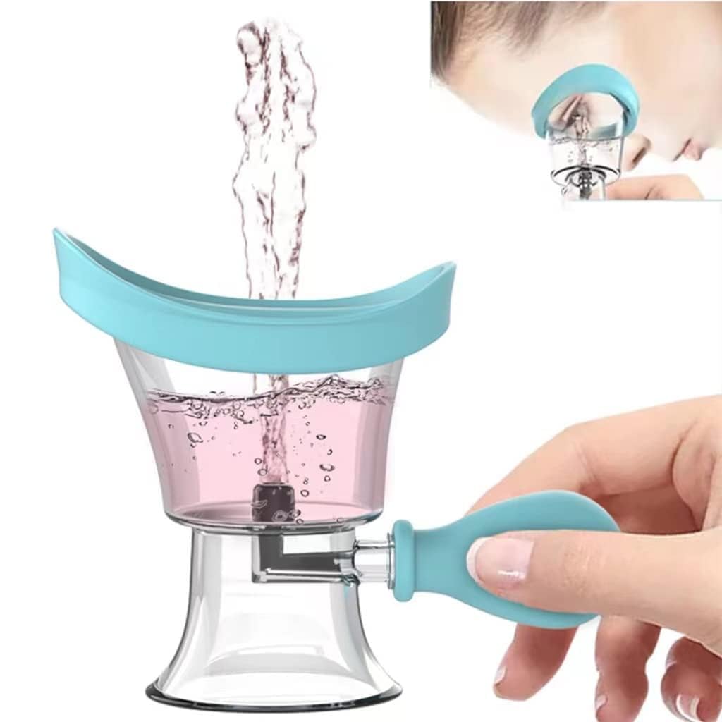 BIRZAR Eye Wash Cup, Eye Wash Cleaner Kit Silicone Manual Air Pressure Eye Cleaning Cup for Eye Rinse, Portable Eye Care Tool for Quick Relief from