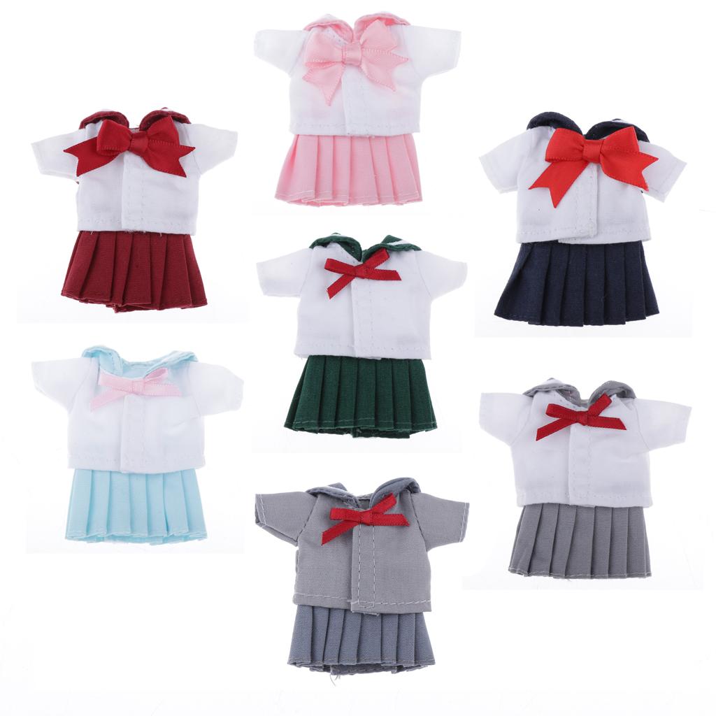 Lovely Doll School Uniform Skirt for Obitsu11 Doll Party Casual Outfits