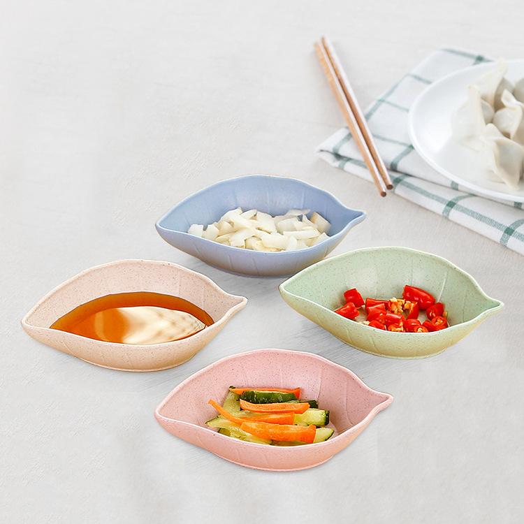 Wheat Straw Leaves Creative Irregular Small Dishes Kitchen Seasoning Dishes Side Dishes Snack Dishes