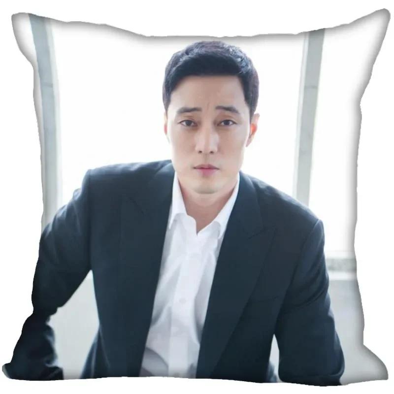 New So Ji Sub KPOP Boy Pillow Cover Bedroom Home Decorative Pillowcase Square Zipper Pillow Cases Satin Soft No Fade 0824