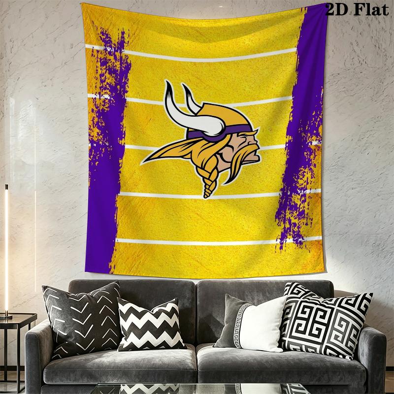 Minnesota Vikings Duvar Gobleni Estetik Duvar Askısı Baskılı Kumaş Battaniye Yatak Odası Oturma Odası Ev Dekorasyonu için Dekoratif Goblenler