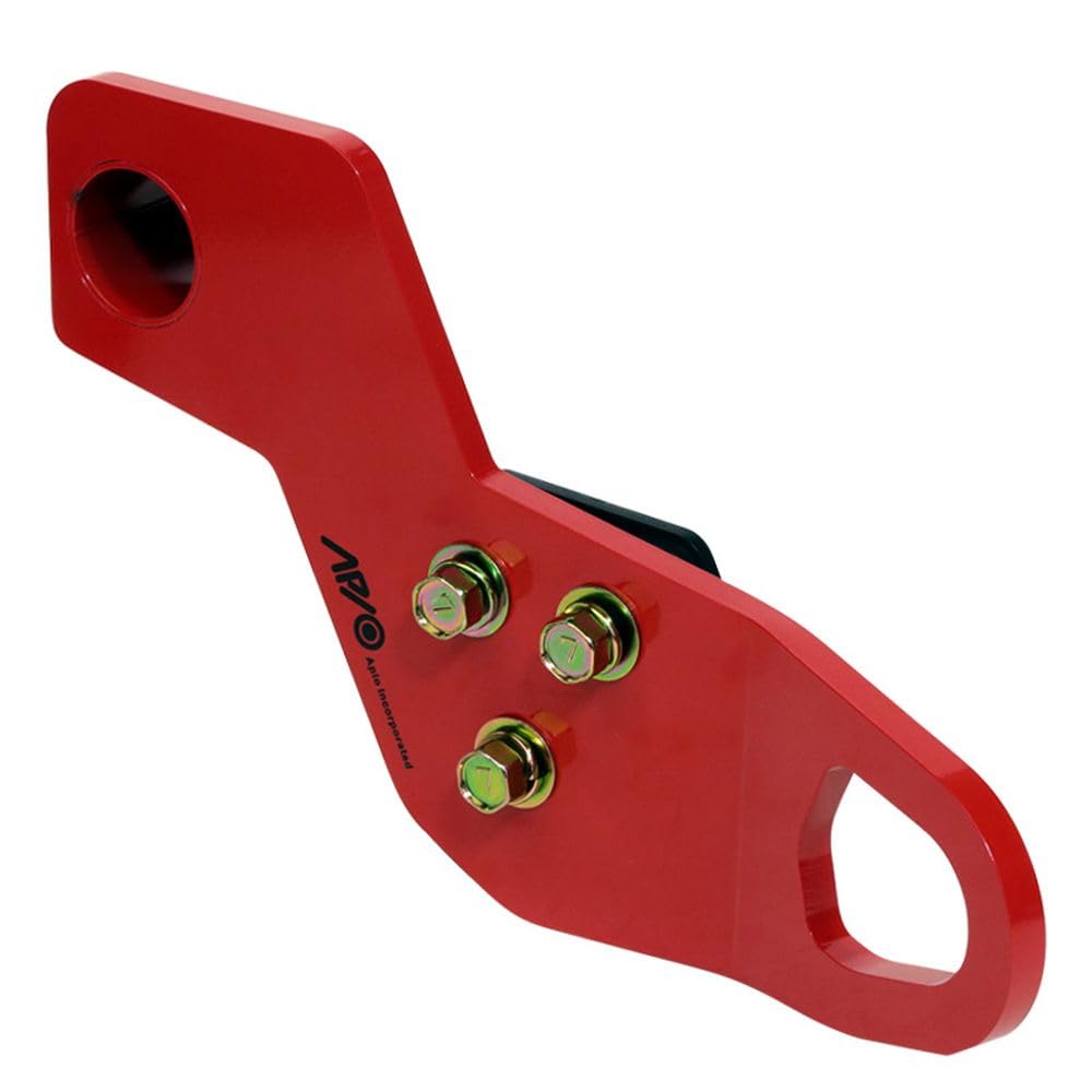 Apio Front Right Tow Hook for Vehicles with Lion Hunting 9mm Thick (FR) Bumpers, [JB64, JB74] Red, 3070-42R
