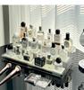 ACSTORi Perfume Storage Figure Display Telescopic Cosmetic Storage Adjustable Height Clear PET TPR Mat No Installation Perfume Organizer Rack, Stand,