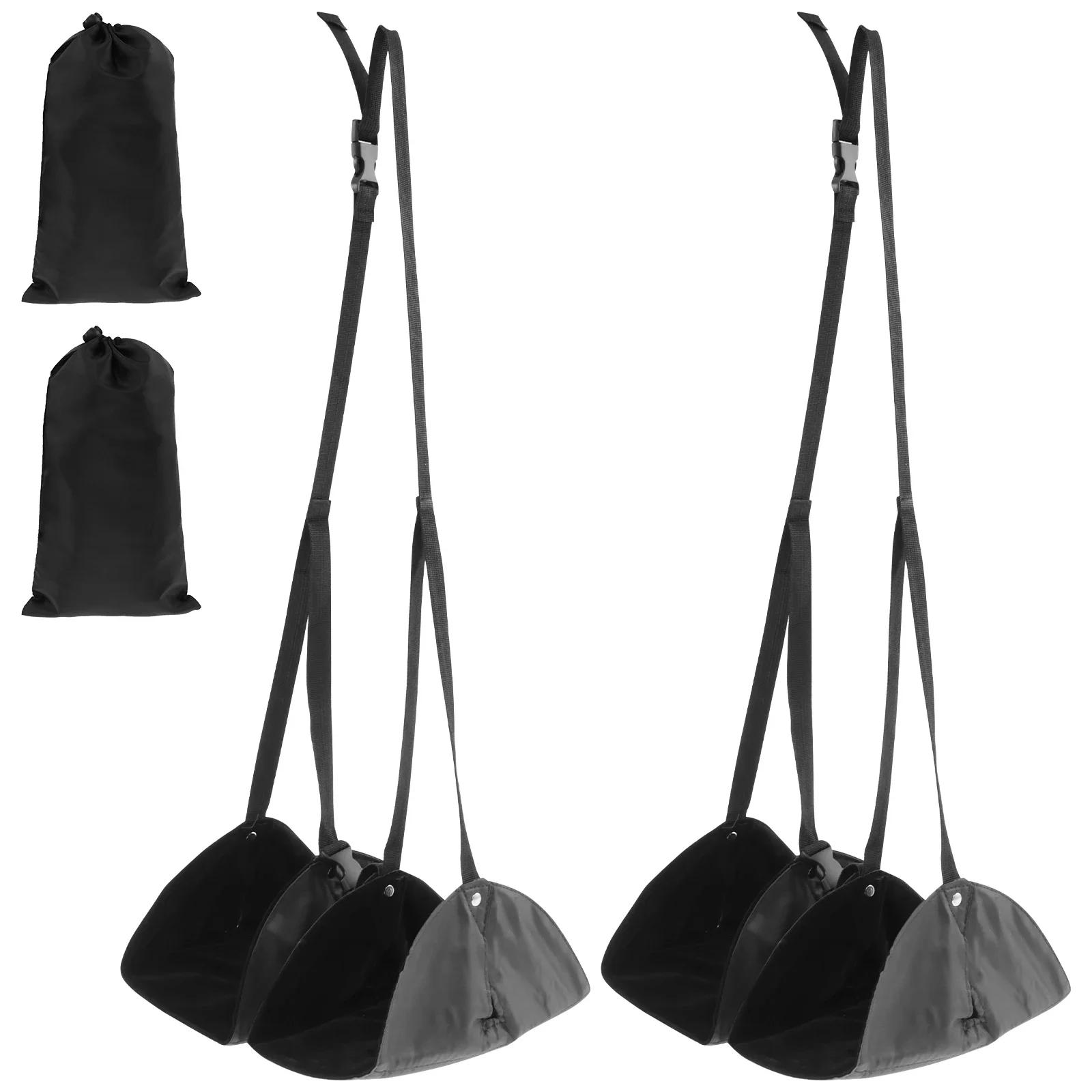 

2PCS Adjustable Footrest Hammock Portable Travel Suspended Storage Bag Travel Long Flight Bus Train Office Leg Rest Hammock