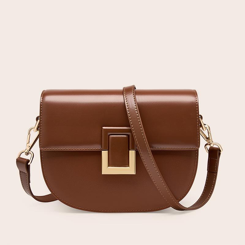 New Light Luxury Leather Women's Bag Saddle Bag Messenger Bag Women's Shoulder Bag