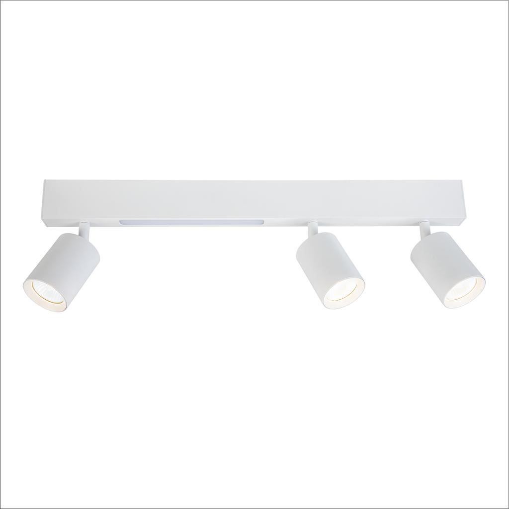 Reflektor Sufitowy Nowoczesny Potrójny Do Salonu Biały Listwa Zmienna Barwa Led 5W + 3Xgu10 Magnet Milagro