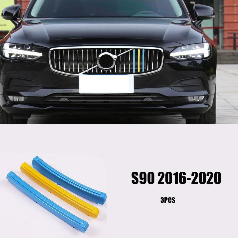 Pro Volvo XC90 XC60 S90 V90 S60 V60 XC40 Mřížka chladiče Síť Dekorační Proužek Síťovina Upravené Nálepky Kryt Mřížky Chladiče Lišta