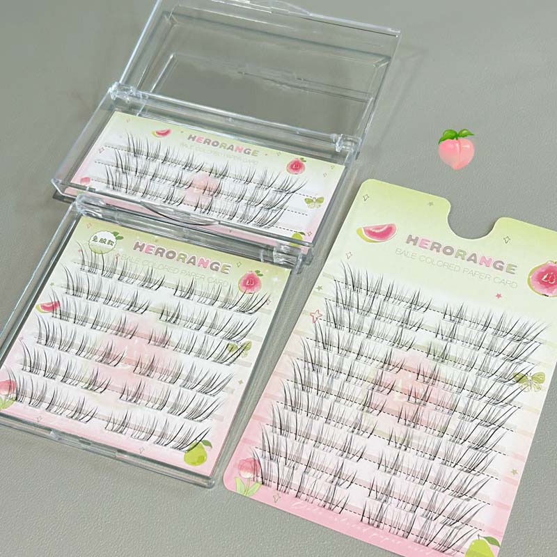 24/48/80 Clusters Glue-free False Eyelashes Easy To Rebound No Need To Remove Segmented Thin Stems for Novice DIY False Eyelashe