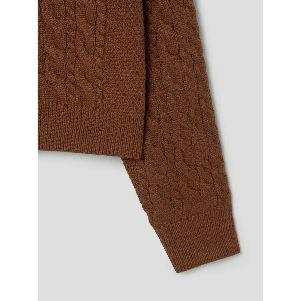 8seconds Embossed Jacquard Round Neck Pullover Brown