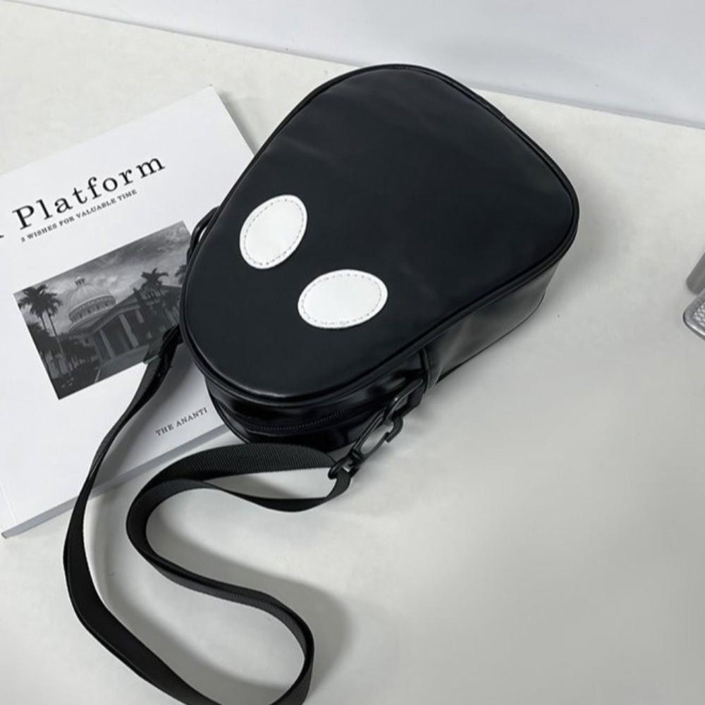 Adjustable Strap Ghost Crossbody Bag PU Leather Halloween Mini Bag Cute Shoulder Bag Daily Use