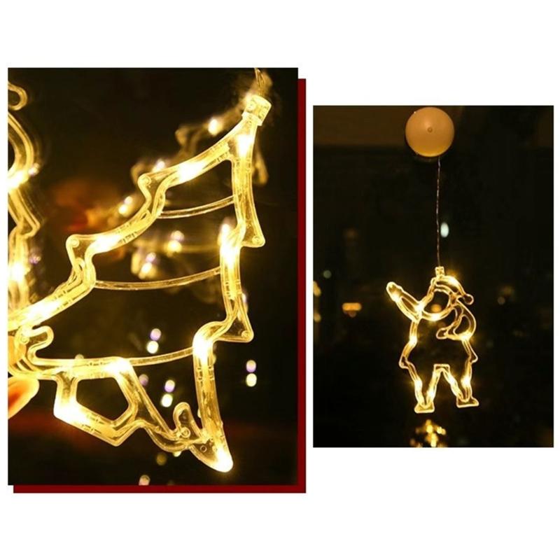 Christmas Sucker Light Hanging Led Lamp Battery Powered Festival Backdgroun