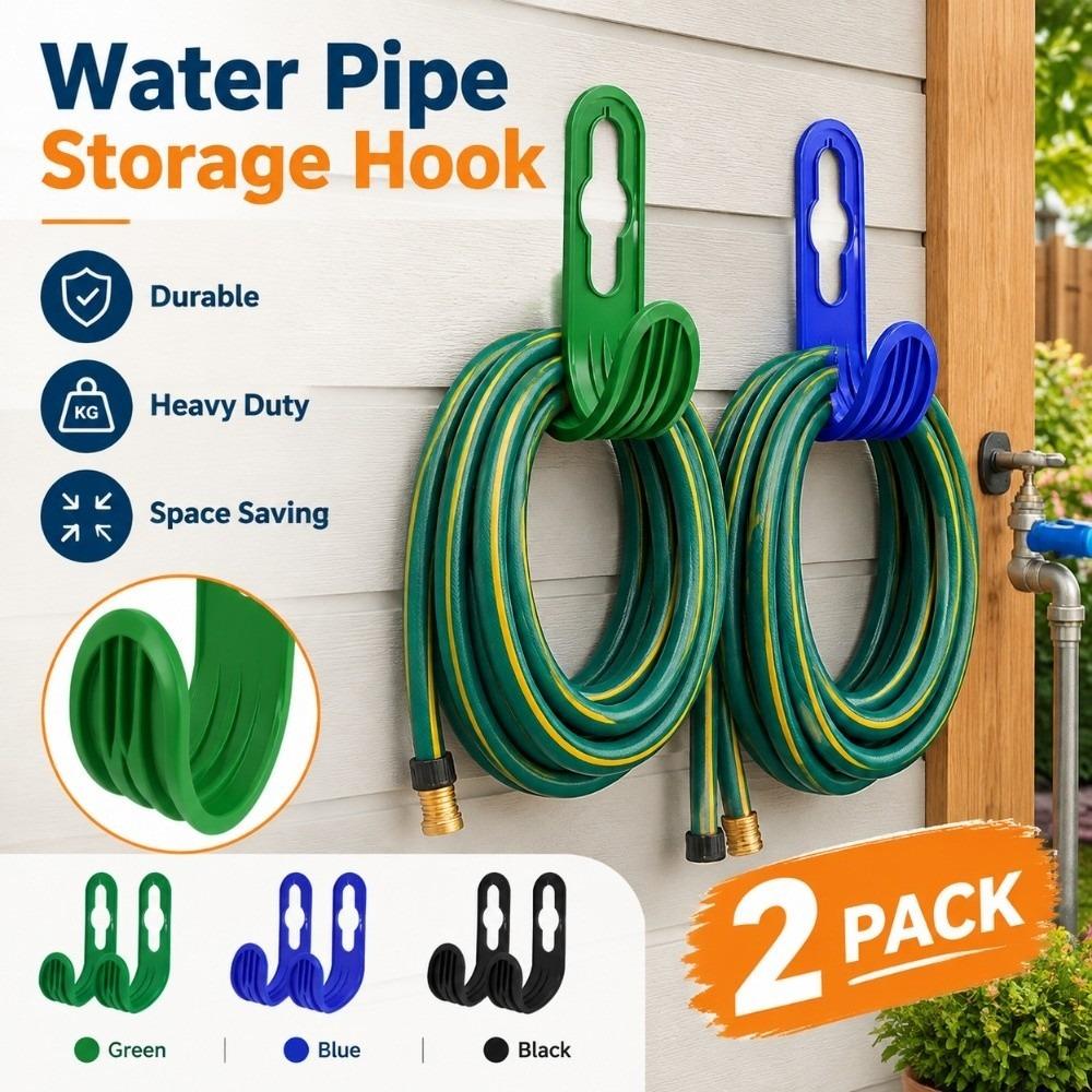 2Pcs Durable Garden Hose Holder Space Saving Hose Storage Rack Garden Hose Reel Organizer Garden