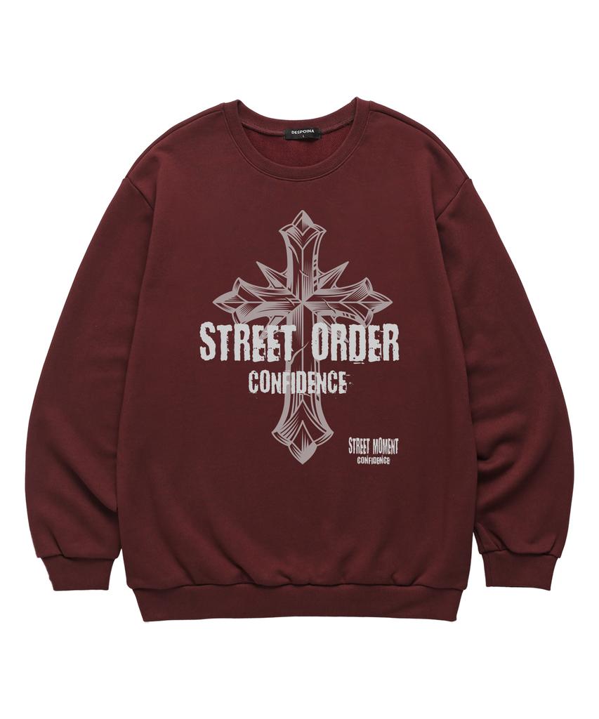 VANNWORKS Street Order Sweatshirt (Vls0125) Burgundy (Type B)