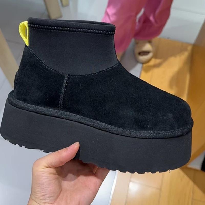 Thick-soled comfortable versatile snow boots women's 2025 winter new velvet thickened warm fashion elastic thin boots