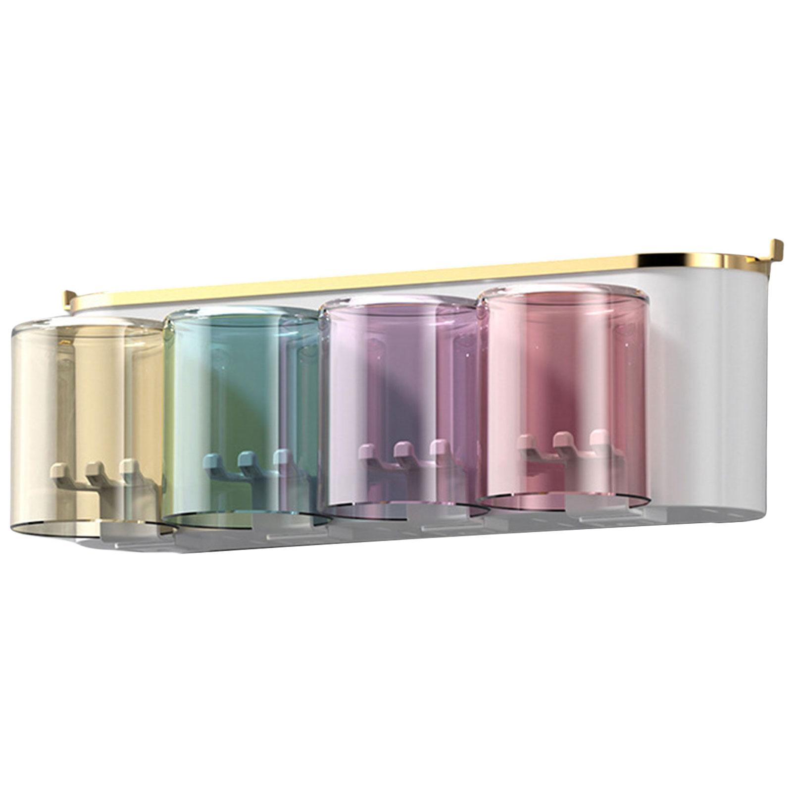 

Настенный ящик для хранения Органайзер для зубных щеток с выдавливателем зубной пасты Многофункциональный держатель для туалетных принадлежностей для ванной комнаты C