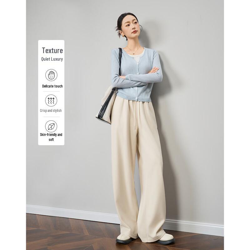 

Demana Women s Spring Elastic Waist Wide-Leg Casual Pants XL