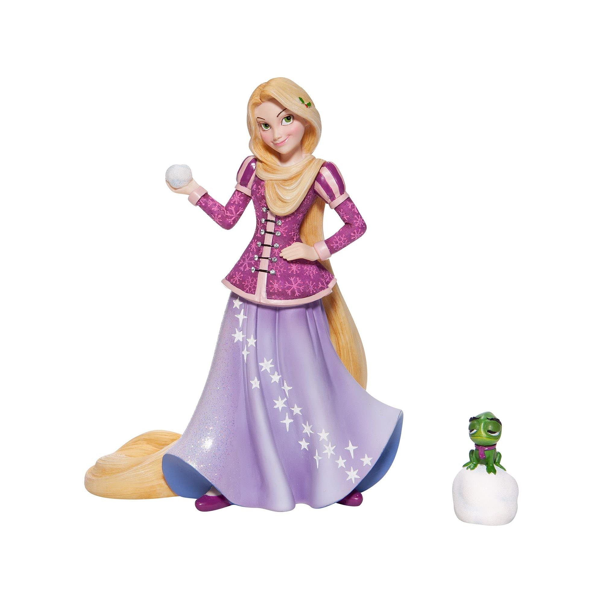 

Enesco Disney Showcase Tangled Rapunzel Holiday Princess and Pascal Figurine, 8.31 Inch, Multicolor
