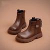 Children's and Girls' Autumn and Winter Martin Boots 2025 Foreign Style Versatile Princess Short Boots Fashion Baby Leather Boots Versatile Waterproof