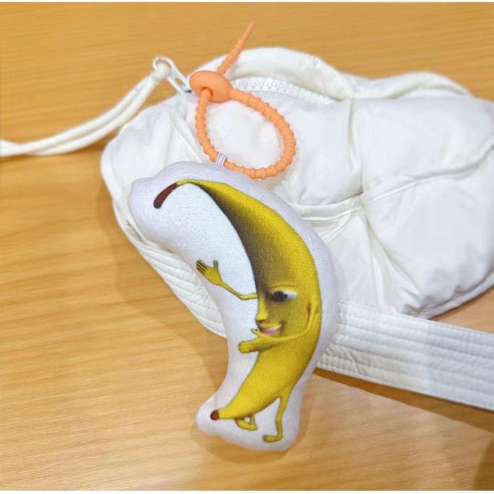 Funny Big Banana Voice Keychain Banana Doll Banana Key Chain New Silly Big Banana Bag Pendant