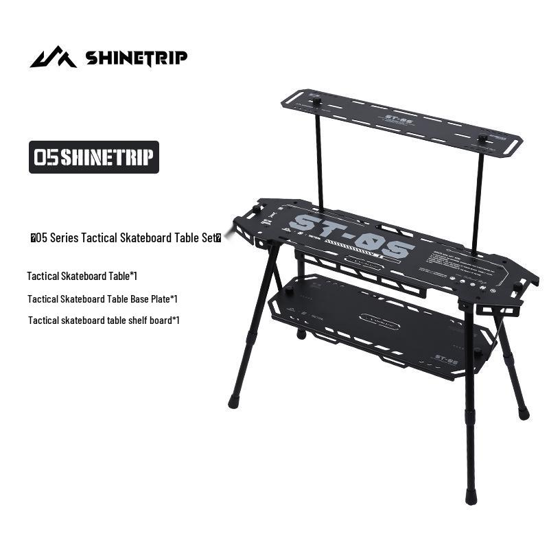 Mountain Fun Series 05 Expandable Tactical Camping Table: Portable, Folding, Storage-Ready, Aluminum Alloy.