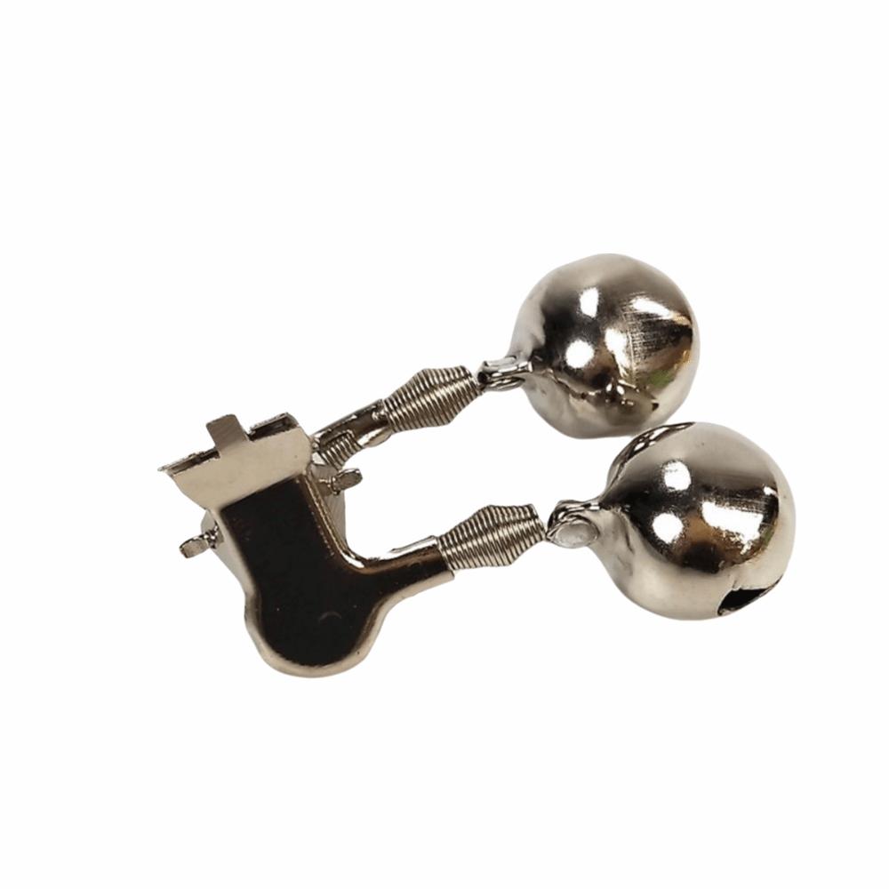 20/50PCS Double Spring Clip Fishing Bells Clip On Bite Alarm Bells  Night Fishing серебряный
