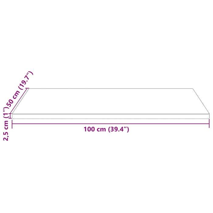 VidaXL Dessus de table blanc 100x50x2,5 cm bois de pin massif 824406
