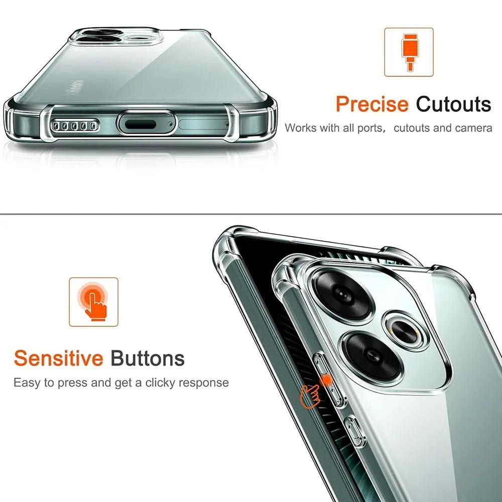 Air Bag Shockproof Clear Case For Motorola Moto G30 G31 G32 G34 G35 G42 G52 G54 G60 G72 G73 G84 G85 G100 Soft Transparent Cover