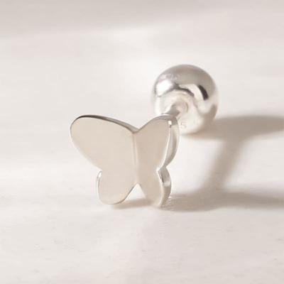 JEWNEL (1+1)Silber925 Einfaches gebogenes Schmetterlings-Piercing