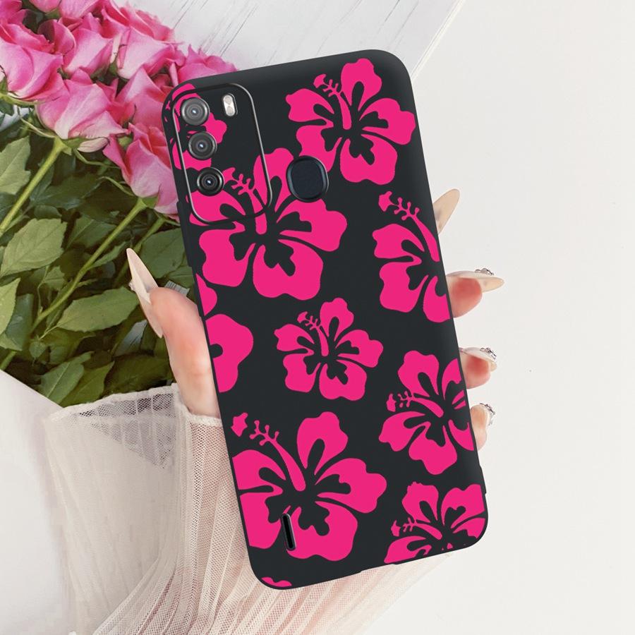 Case for Itel Vision 1 Pro Matte Soft Silicone Black butterfly  Shockproof Phone Bags For ItelS16 S 16 Vision1pro  Back Covers
