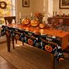 Halloween Party Decoration Happy Disposable Tablecloth, Spooky Pumpkin Ghost Skeleton Waterproof Oil-proof Tablecloth Table Cover for Kitchen
