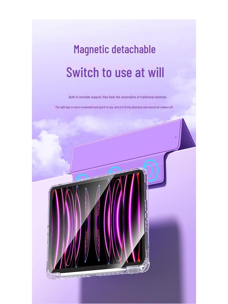 Průhledné ochranné pouzdro s otvorem pro pero pro Huawei Matepad 11.5S TGY - skládací design do tvaru Y