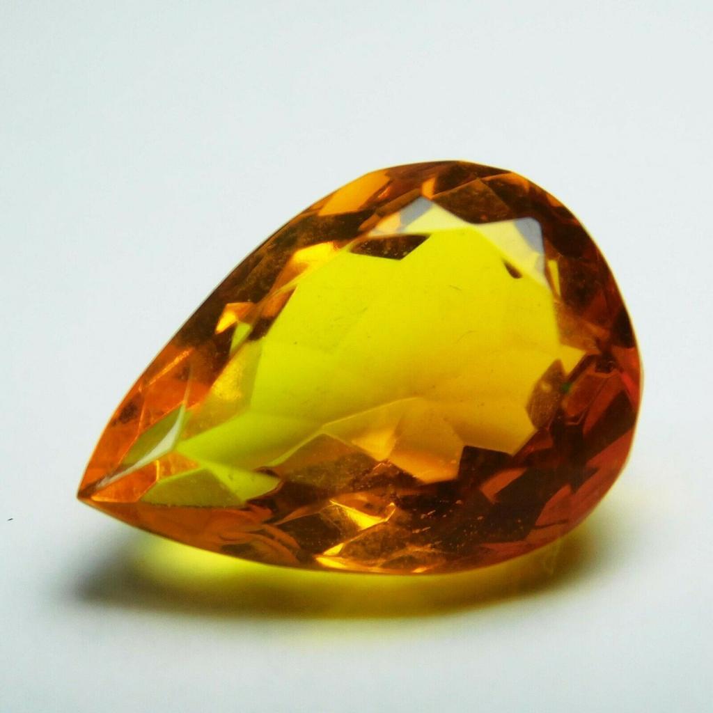 Natural Yellow Sapphire Pear Shape 8.30 Ct Loose Free Ship Gemstone CERTIFIED