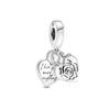 New Rose Heart Padlock Cherry Blossoms Dangle Charm Beads Fit Original Fashion Bracelet Pendant Diy Jewelry For Women