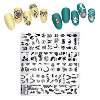 Nail Art Template Christmas Snowflakes DIY Design Stainless Steel Nail Stamping Plate Manicure