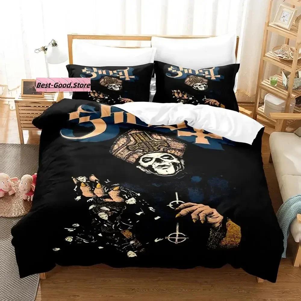 Ghost Rock Band Tank Bedding Set Printed Bed Set With Pillowcase Bed Duvet Cover Soft Single Double Queen Super King Size