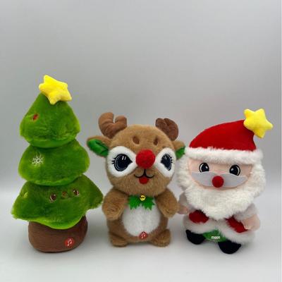 Musical Dancing Santa Claus & Reindeer Plush Toy - Christmas Gift