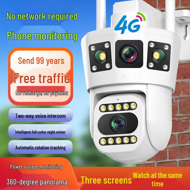 

Wireless 360° HD Panoramic Outdoor Surveillance Camera with Remote Monitoring