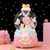 Drehende Karussell-Spieluhr mit Schneekugel-Effekt Kindergeburtstagsgeschenk Dekorative Harz-Musikinstrument Spielzeug