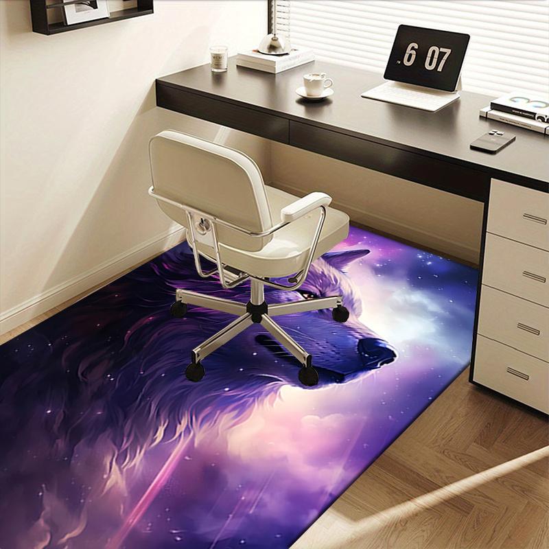 Wolf Chair Mat: Office Carpet, Oversized Rug for Home Decor, Sofa Mat, Desk Protector, Gift for Office and Living Room