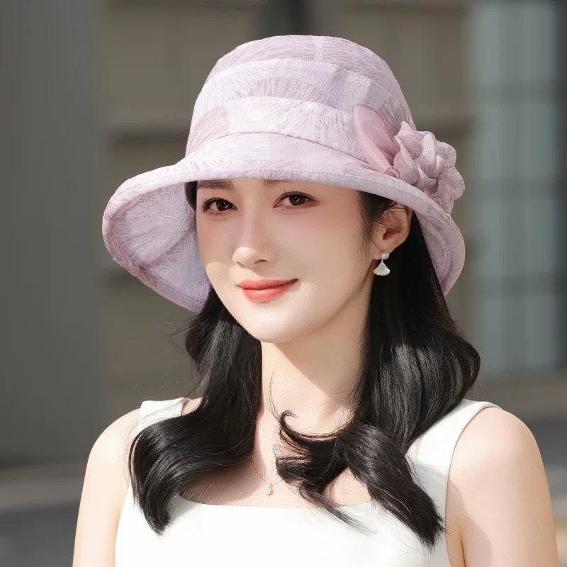 Hat Fashion Sunscreen Hat Ladies Sunshade Bucket Hat Travel Sun Hat Breathable Basin Hat Elegant Top Hat
