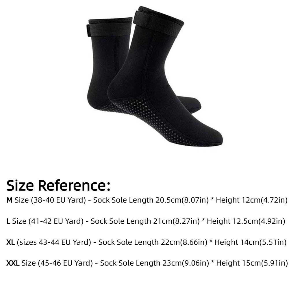 1pair Long Tube Black Diving Socks 3MM Wetsuit Shoes Water Sports Neoprene Water Socks  Kayaking