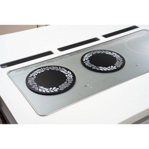 Alphamic IH Stovetop Glass Stain-Resistant Plates, Matte Brown, Approx. 22cm Diameter, Non-Stick, Scratch-Resistant, Easy-to-Read Power Indicator, Lea