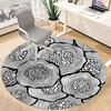 1pc Circles Patterns Office Round Area Rug, Indoor Mat Suitable ForOffice, Under Office Chairs Bedroom Living Room Home Decor, Room Deco 005