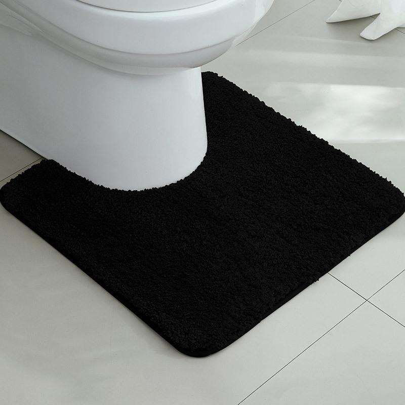 Thickened U-Shaped Non-Slip Absorbent Toilet Mat - Dirt-Resistant Bathroom and Bedside Carpet