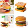 Kids Food Wooden Set With Sandwich And Burger For Interaction Play Learning And