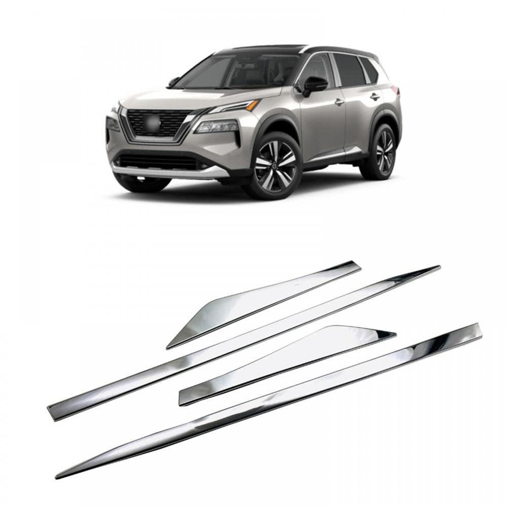

New 4th Generation T33 Side Door Trim Cover Door Lower Garnish Protector Chrome Plated Exterior Parts Accessories Custom [COBATANG] X-Trail